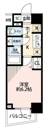 横浜駅 徒歩11分 9階の物件間取画像